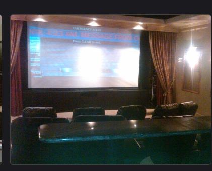 Custom backyard theater built for a client — full outdoor home theater installation