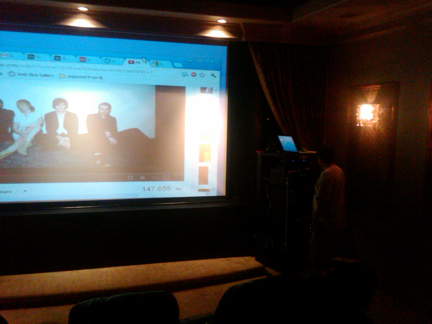 Conference projection setup